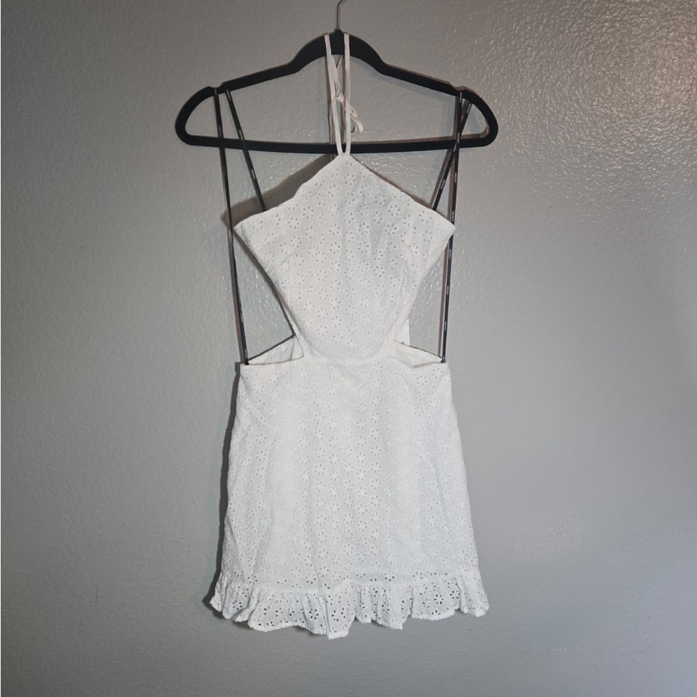 Forever 21 White Backless Halter Dress